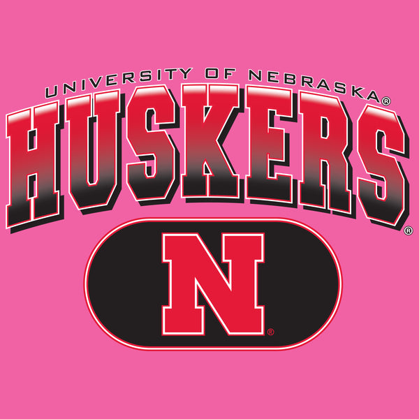 Women's Nebraska Huskers Premium Tri-Blend Tee Shirt - Full Color Huskers Fade with Block N