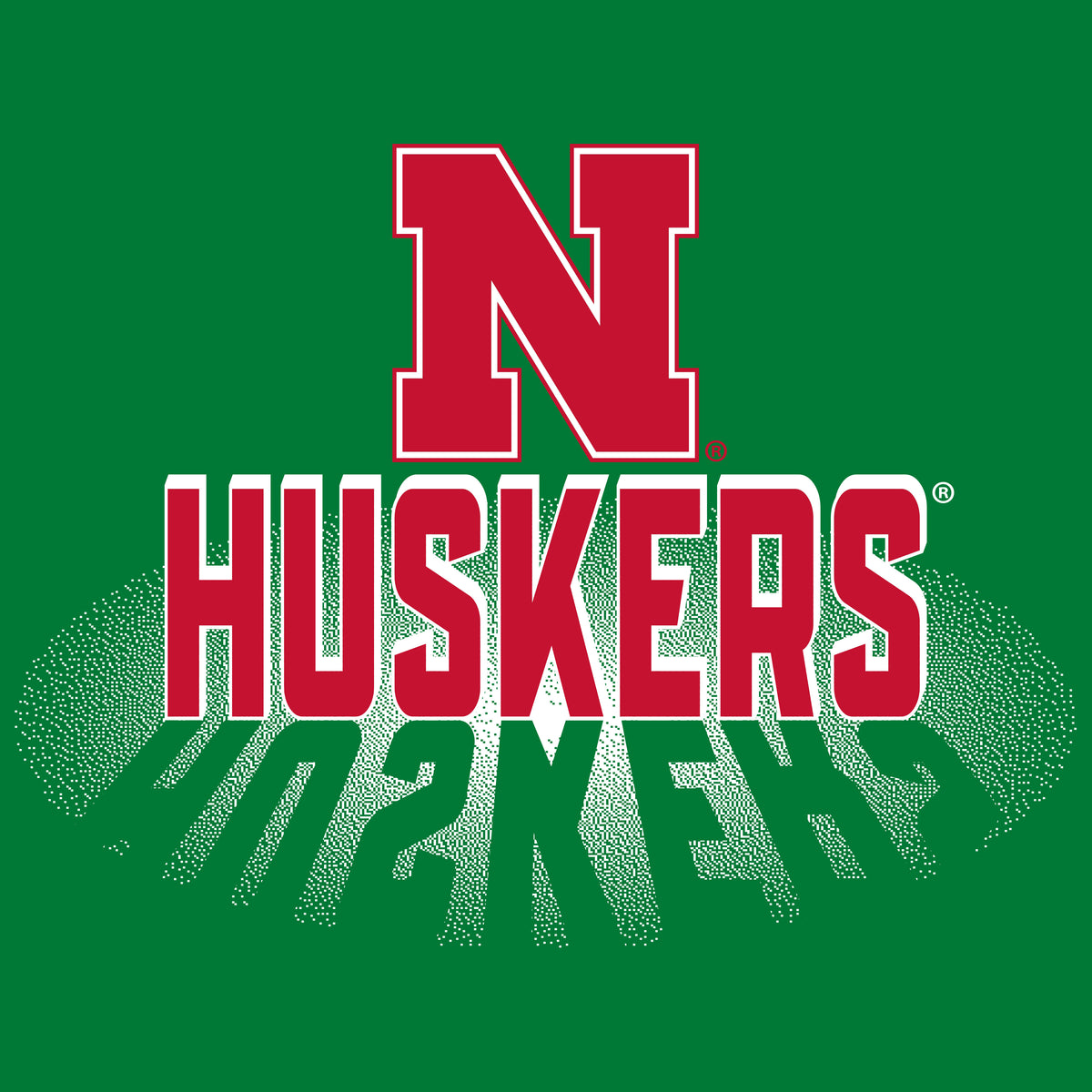Nebraska Huskers Tee Shirt - 3D Huskers Spotlight Shadow
