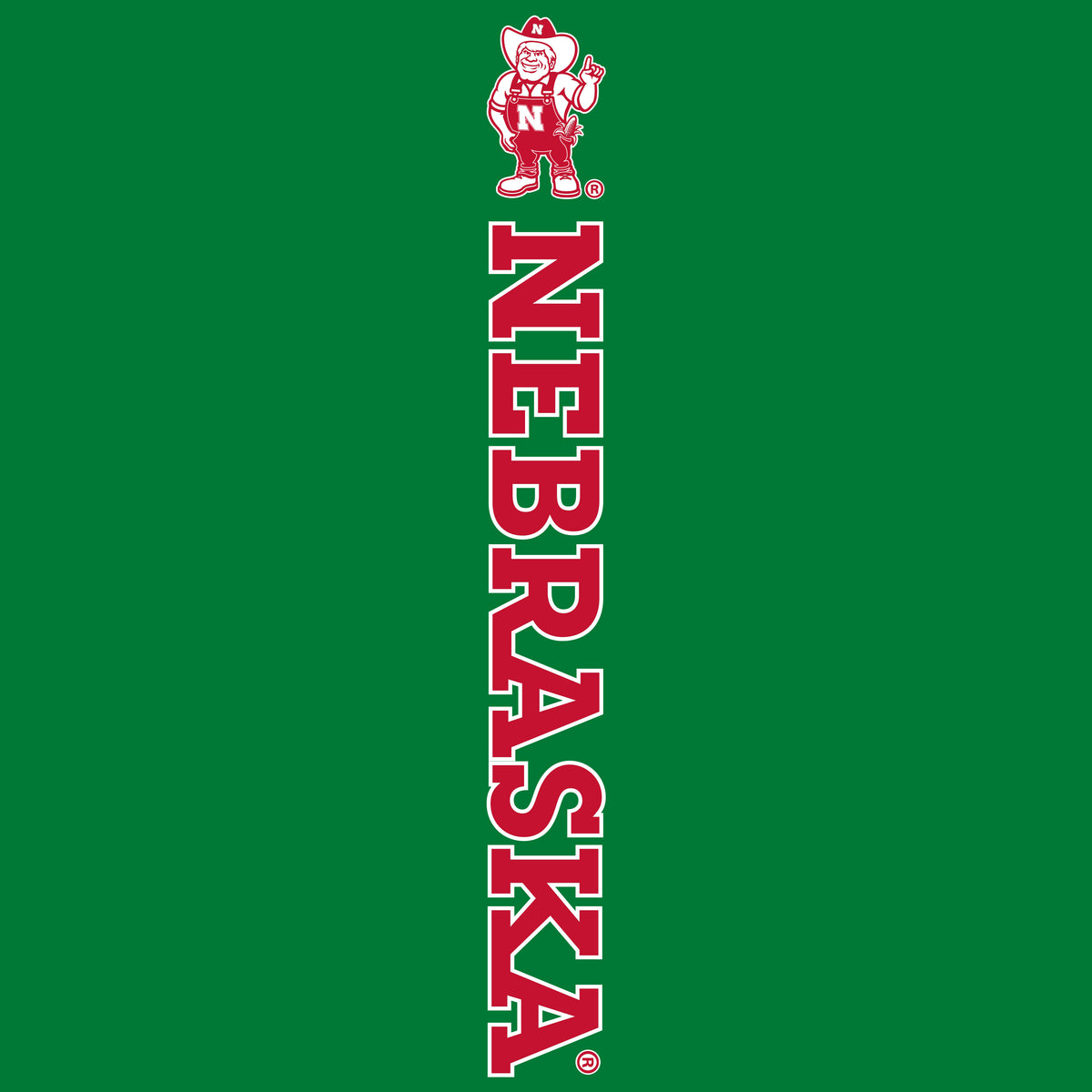 Nebraska Huskers Crewneck Sweatshirt - Vertical Nebraska Herbie Husker