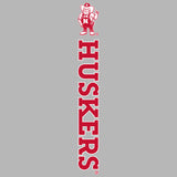 Women's Nebraska Huskers Long Sleeve V-Neck Tee Shirt - Vertical Huskers Herbie Husker