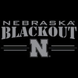 Women's Nebraska Huskers Long Sleeve Hooded Tee Shirt - Nebraska Blackout Block N