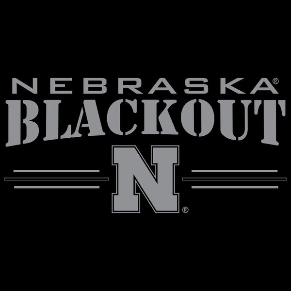 Nebraska Huskers Girls Tee Shirt - Nebraska Blackout Block N