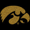 Iowa Hawkeyes Crewneck Sweatshirt - Tigerhawk Logo in Gold Glitter