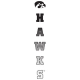 Women's Iowa Hawkeyes Long Sleeve Hooded Tee Shirt - Vert Hawks Fade with Tigerhawk