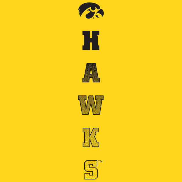 Iowa Hawkeyes Crewneck Sweatshirt - Vert Hawks Fade with Tigerhawk