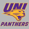 Women's Northern Iowa Panthers Long Sleeve Hooded Tee Shirt - UNI Purple and Gold Primary Logo
