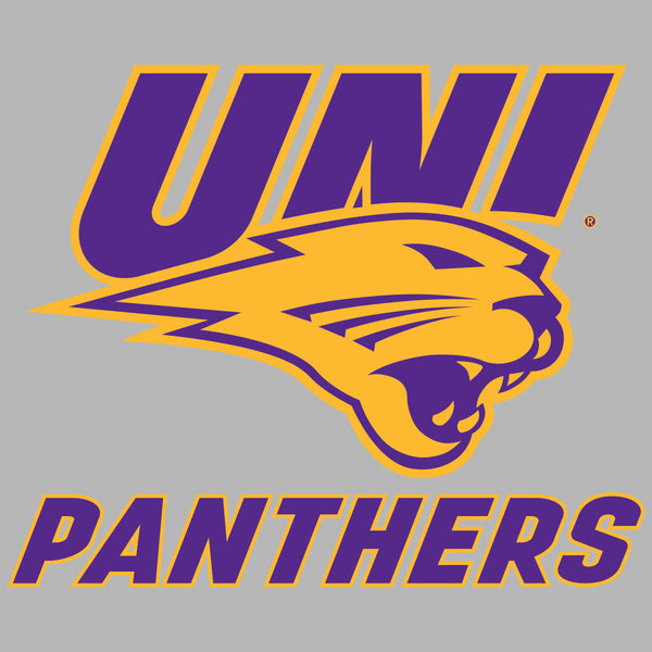 Women's Northern Iowa Panthers Long Sleeve Hooded Tee Shirt - UNI Purple and Gold Primary Logo
