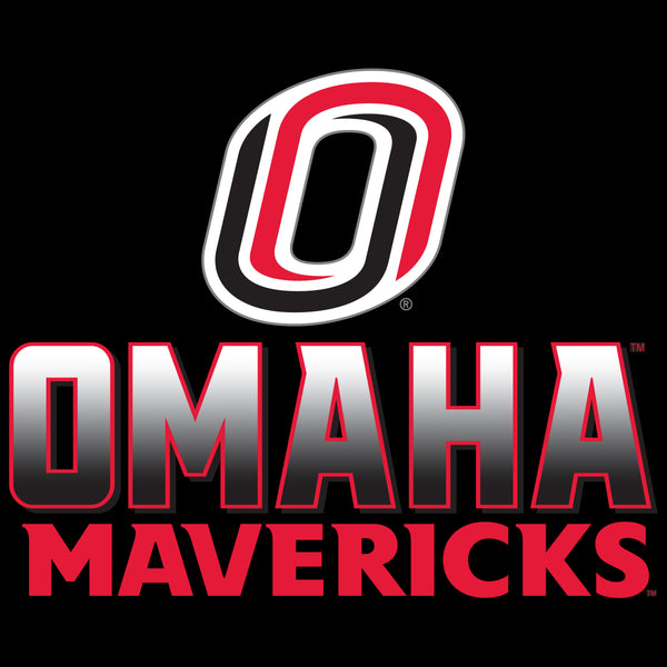 Omaha Mavericks Youth Hooded Sweatshirt - Full Color Fade Omaha