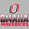 Women's Omaha Mavericks Long Sleeve V-Neck Tee Shirt - Full Color Fade Omaha