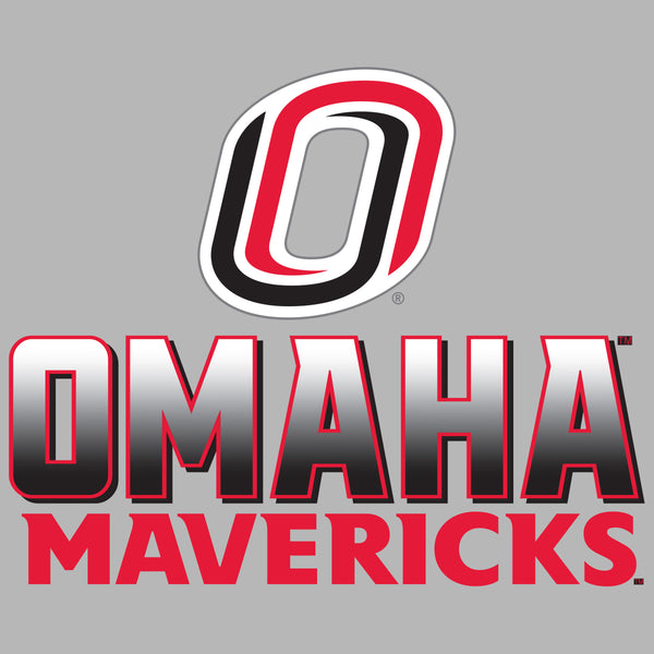 Omaha Mavericks Long Sleeve Tee Shirt - Full Color Fade Omaha