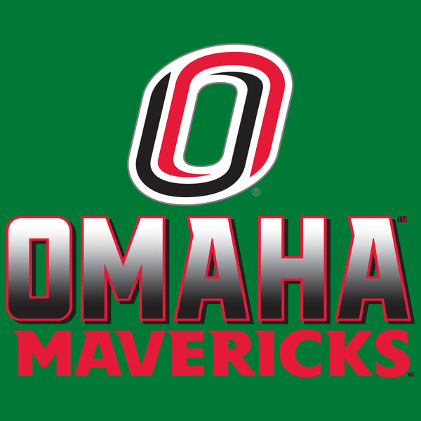 Omaha Mavericks Hooded Sweatshirt - Full Color Fade Omaha