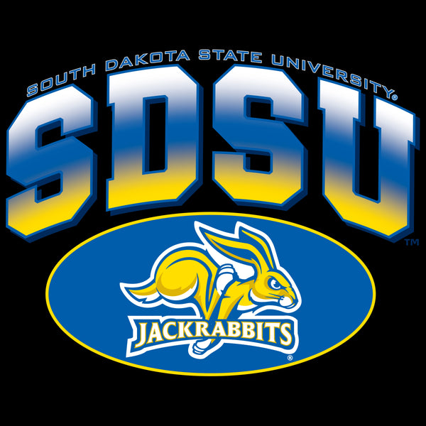 South Dakota State Jackrabbits Crewneck Sweatshirt - SDSU Full Color Fade Plus Primary Logo