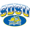 Women's South Dakota State Jackrabbits Long Sleeve V-Neck Tee Shirt - SDSU Full Color Fade Plus Primary Logo