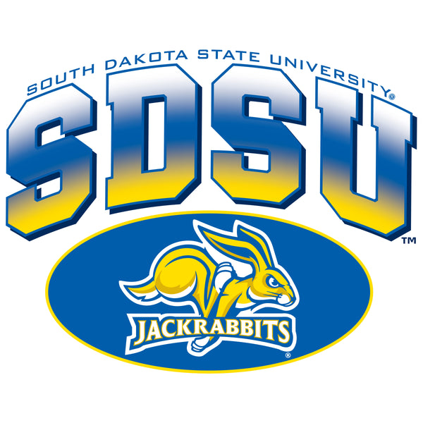 South Dakota State Jackrabbits Crewneck Sweatshirt - SDSU Full Color Fade Plus Primary Logo