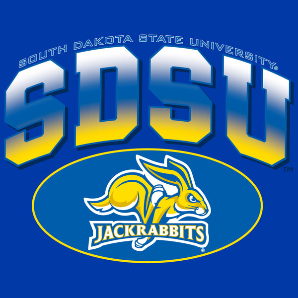 South Dakota State Jackrabbits Crewneck Sweatshirt - SDSU Full Color Fade Plus Primary Logo