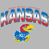 Women's Kansas Jayhawks Long Sleeve V-Neck Tee Shirt - Full Color Fade Kansas Logo