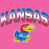 Women's Kansas Jayhawks Premium Tri-Blend Tee Shirt - Full Color Fade Kansas Logo