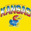 Kansas Jayhawks Premium Tri-Blend Tee Shirt - Full Color Fade Kansas Logo