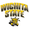 Women's Wichita State Shockers Long Sleeve V-Neck Tee Shirt - Wichita State Full Color Fade