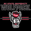 Women's North Carolina State Wolfpack Long Sleeve V-Neck Tee Shirt - 3-Stripe Primary Logo