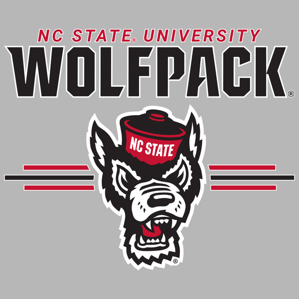 North Carolina State Wolfpack Tee Shirt - 3-Stripe Primary Logo