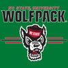 North Carolina State Wolfpack Long Sleeve Tee Shirt - 3-Stripe Primary Logo