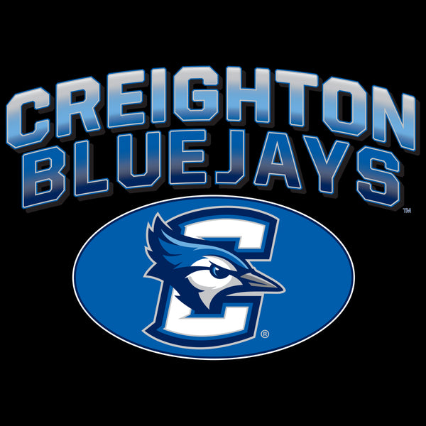 Creighton Bluejays Premium Fleece Hoodie - Full Color Fade Primary Logo Oval