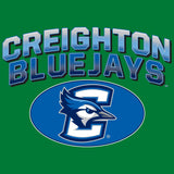 Creighton Bluejays Long Sleeve Tee Shirt - Full Color Fade Primary Logo Oval