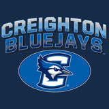 Creighton Bluejays Long Sleeve Tee Shirt - Full Color Fade Primary Logo Oval