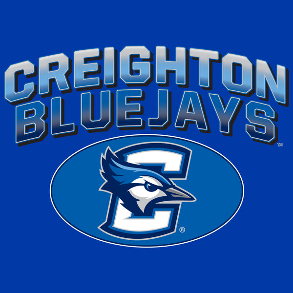 Women's Creighton Bluejays Premium Tri-Blend Tee Shirt - Full Color Fade Primary Logo Oval