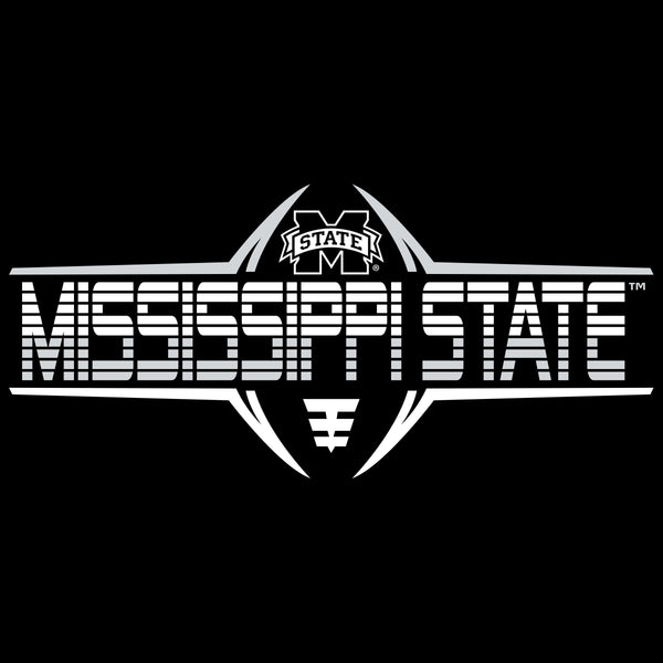 Mississippi State Bulldogs Long Sleeve Tee Shirt - Bulldogs Football Striped Laces