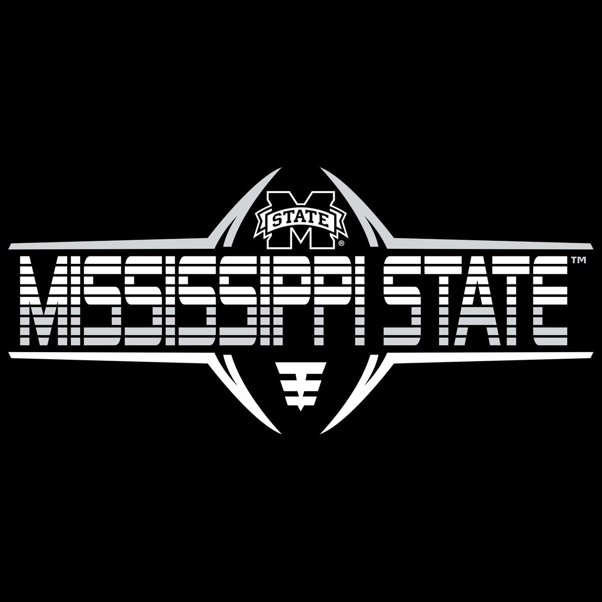 Mississippi State Bulldogs Youth Crewneck Sweatshirt - Bulldogs Football Striped Laces