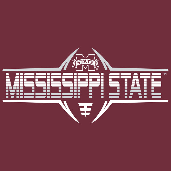 Mississippi State Bulldogs Crewneck Sweatshirt - Bulldogs Football Striped Laces