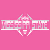 Women's Mississippi State Bulldogs Premium Tri-Blend Tee Shirt - Bulldogs Football Striped Laces