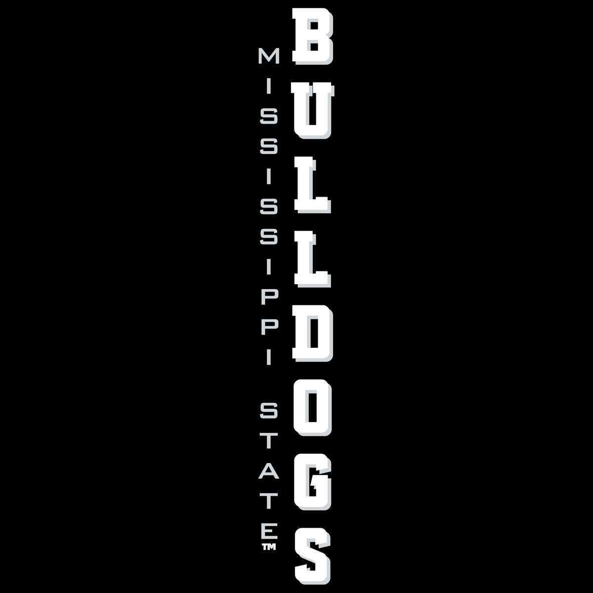 Women's Mississippi State Bulldogs Long Sleeve V-Neck Tee Shirt - Vertical Mississippi State Bulldogs