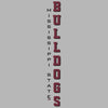 Women's Mississippi State Bulldogs Long Sleeve V-Neck Tee Shirt - Vertical MSU Bulldogs