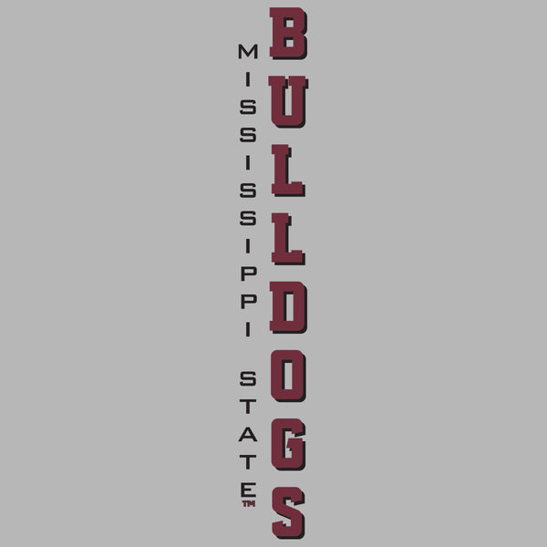 Women's Mississippi State Bulldogs Long Sleeve Hooded Tee Shirt - Vertical MSU Bulldogs