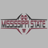 Mississippi State Bulldogs Crewneck Sweatshirt - Striped MSU Bulldogs Football Laces