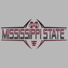 Mississippi State Bulldogs Premium Tri-Blend Tee Shirt - Striped MSU Bulldogs Football Laces