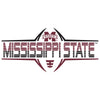 Mississippi State Bulldogs Hooded Sweatshirt - Striped MSU Bulldogs Football Laces