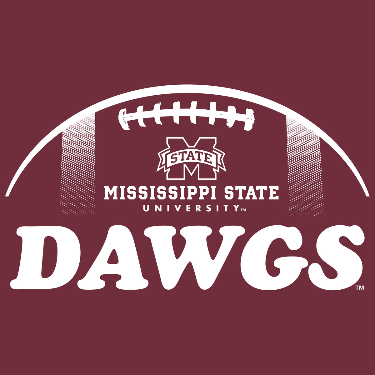 Women's Mississippi State Bulldogs Premium Tri-Blend Tee Shirt - MSU Dawgs Football
