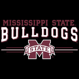 Women's Mississippi State Bulldogs Long Sleeve V-Neck Tee Shirt - MSU Bulldogs 3-Stripe