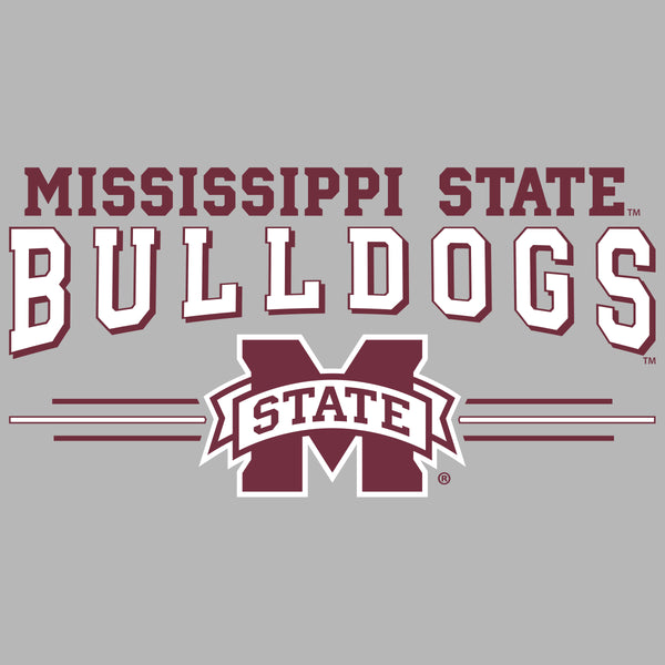 Women's Mississippi State Bulldogs Premium Tri-Blend Tee Shirt - MSU Bulldogs 3-Stripe