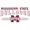 Women's Mississippi State Bulldogs Premium Tri-Blend Tee Shirt - MSU Bulldogs 3-Stripe