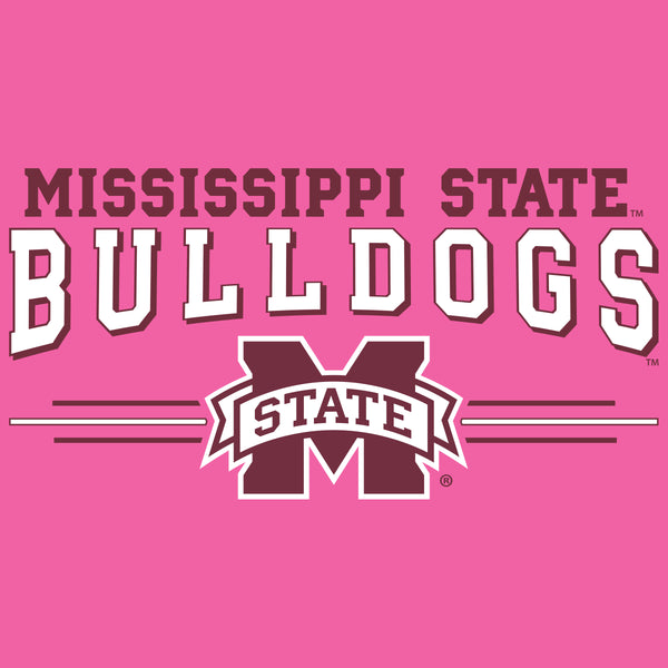 Women's Mississippi State Bulldogs Premium Tri-Blend Tee Shirt - MSU Bulldogs 3-Stripe