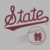 Women's Mississippi State Bulldogs Premium Tri-Blend Tee Shirt - Mississippi State Baseball