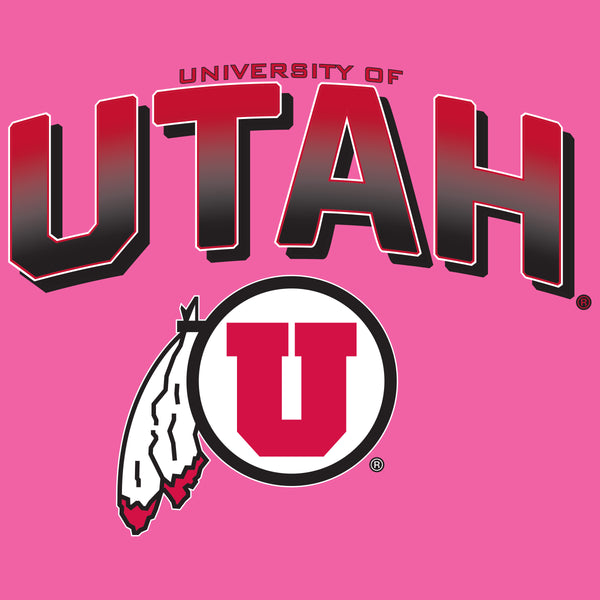 Women's Utah Utes Premium Tri-Blend Tee Shirt - Full Color Fade Utah Utes Logo