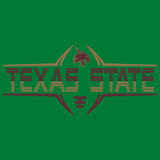 Texas State Bobcats Crewneck Sweatshirt - Striped Texas State Football Laces