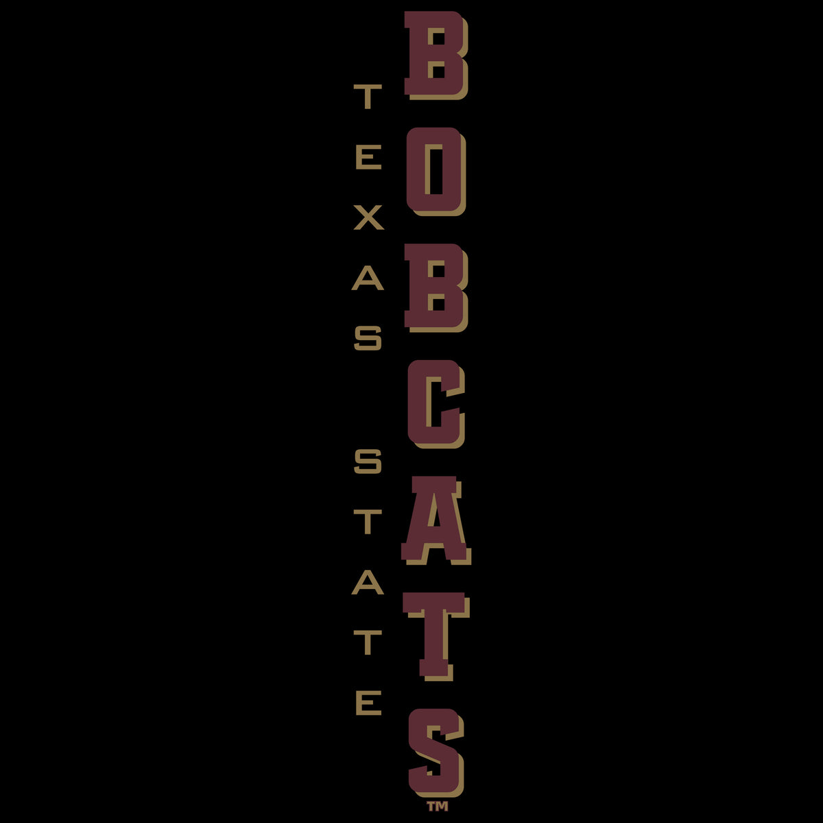 Texas State Bobcats Hooded Sweatshirt - Vertical Texas State Bobcats