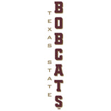 Women's Texas State Bobcats Long Sleeve V-Neck Tee Shirt - Vertical Texas State Bobcats